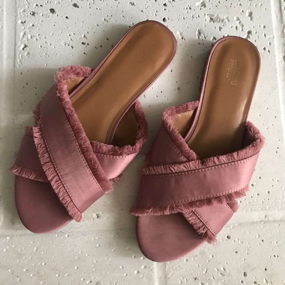 🎀 blush satin slide Mules 🎀
